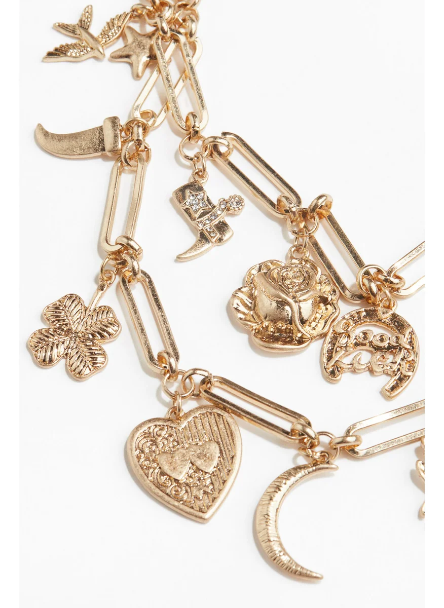 اتش اند ام Two-Strand Charm Necklace