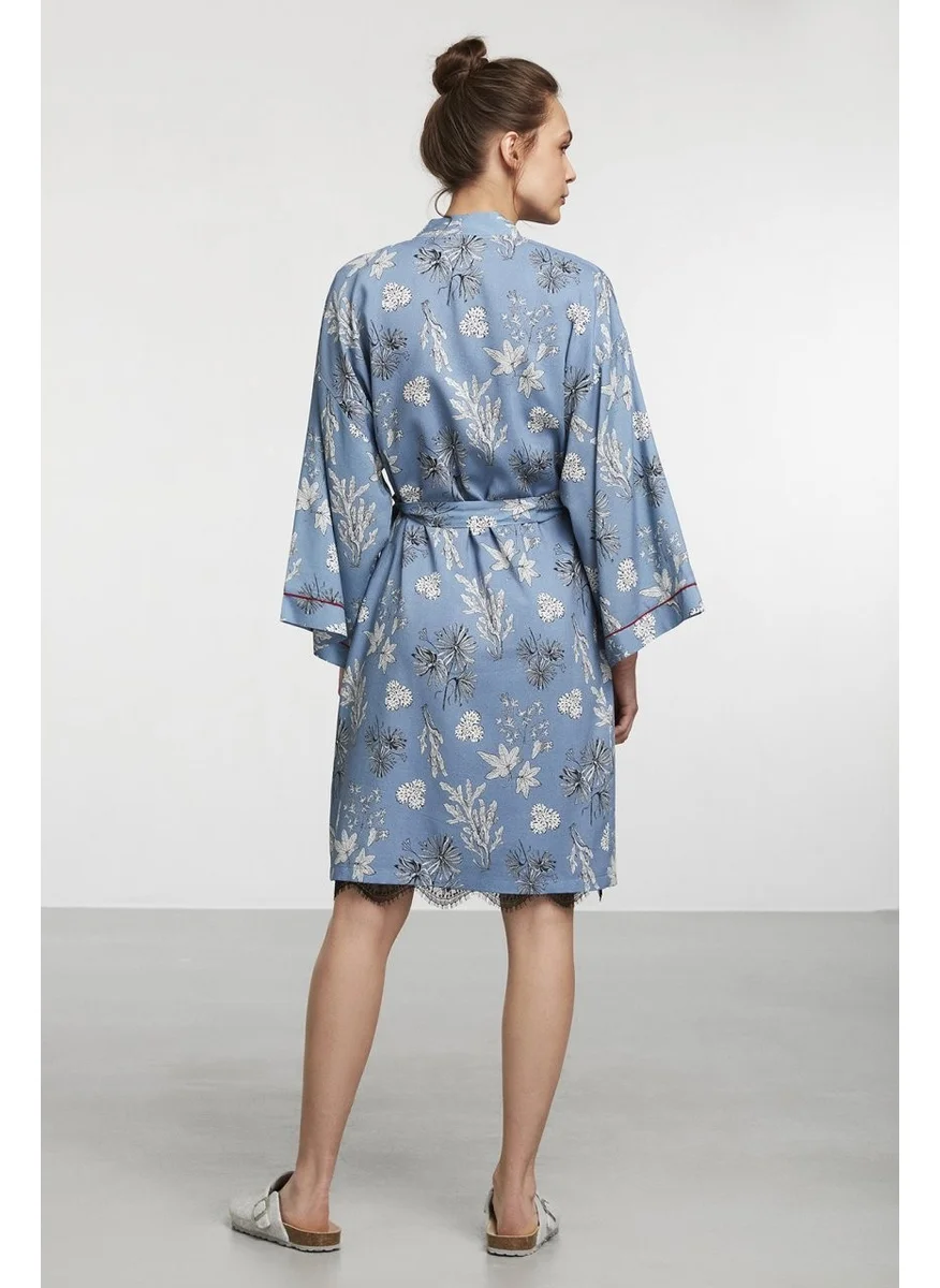 NAUTICA Coral Pattern Knitted Dressing Gown Set