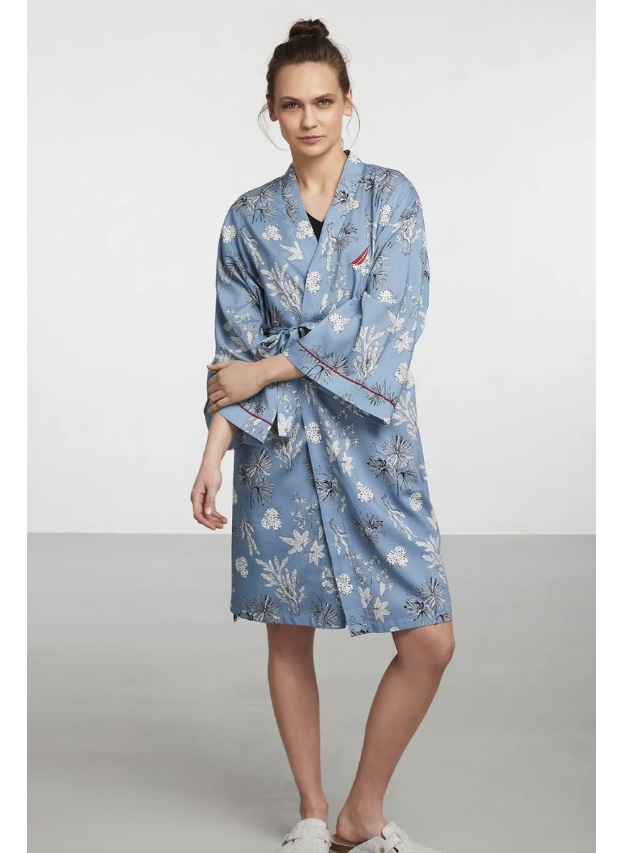 NAUTICA Coral Pattern Knitted Dressing Gown Set