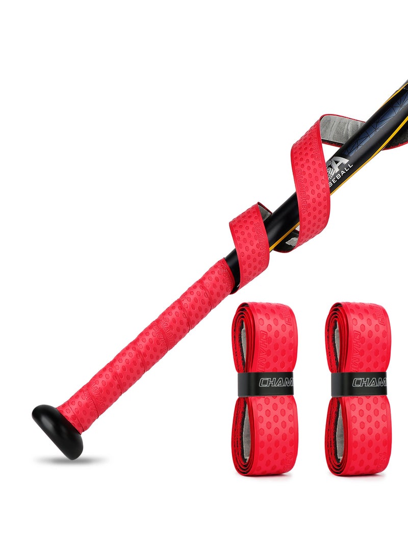 Generic CHAMPKEY baseball pu winding belt reduce hand friction make the ball stick more comfortable and enhance the sense of strike Red