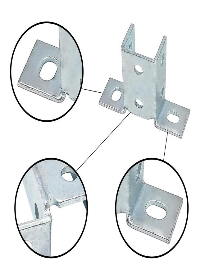 ASTAMOTOR 8 Hole Wing Shape 90 Degree Fitting Connector Bracket Braces Fit for 1/2" Bolt in 1 5/8" Strut Channel, 6 Pack - Image 3