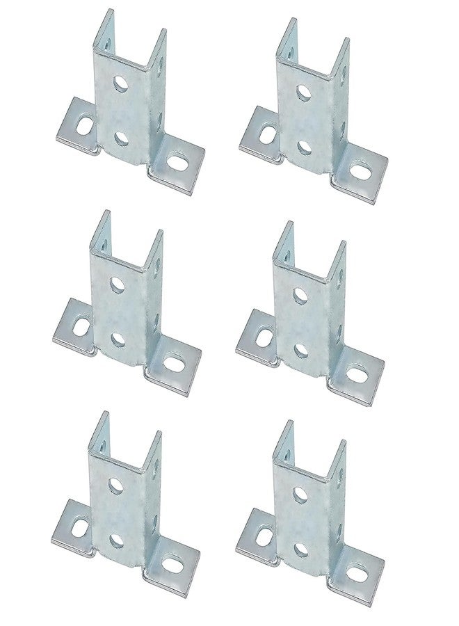 ASTAMOTOR 8 Hole Wing Shape 90 Degree Fitting Connector Bracket Braces Fit for 1/2" Bolt in 1 5/8" Strut Channel, 6 Pack - Image 1