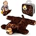 ODOXIA Weighted Lap Pad for Kids Calming Comforting Weighted Lap Animal Weighted Teddy Bear Sensory Weighted Animals Weighted Lap Blanket for Sensory Disorder Carrying Bag Included 5 Lbs - Image 3