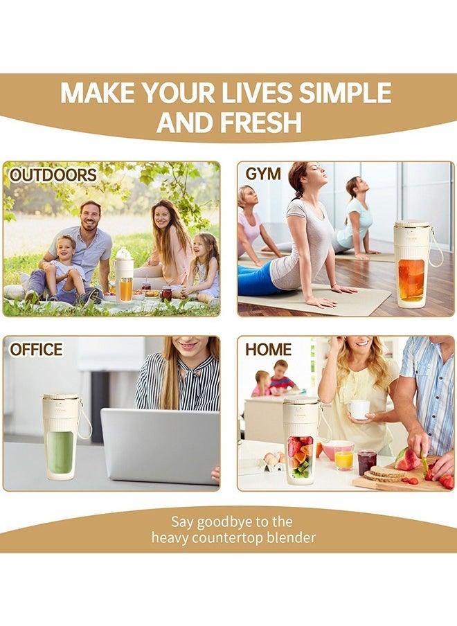 Ceool - Portable Blender, Personal Blender for Shakes and Smoothies, Mini Blender Bottle USB Rechargeable, Portable Juicer Cup with 10 Blades and Removable Straw for Kitchen, Gym, Office - Image 1