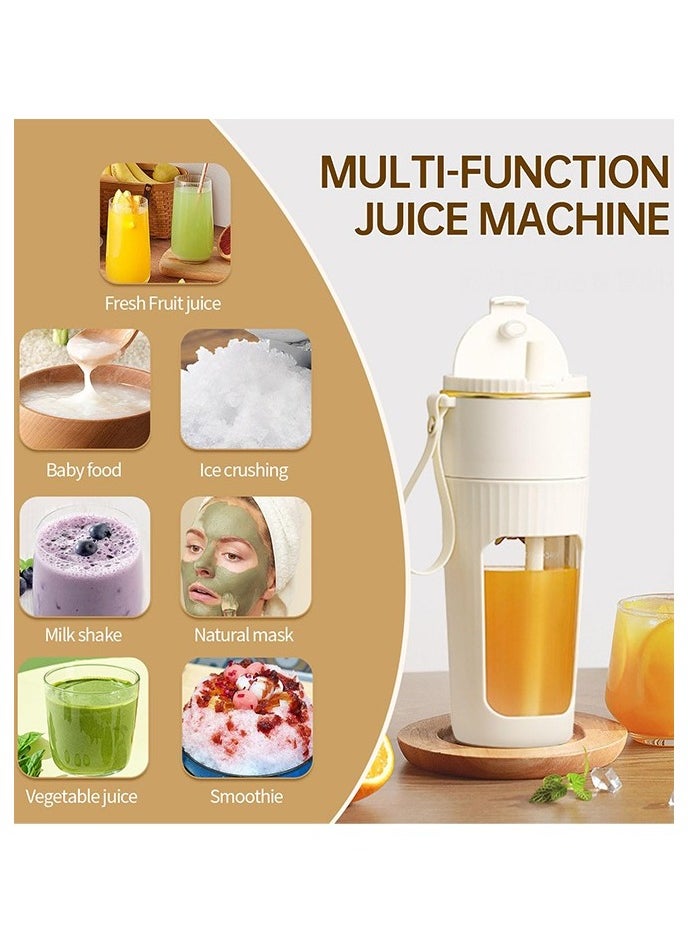 Ceool - Portable Blender, Personal Blender for Shakes and Smoothies, Mini Blender Bottle USB Rechargeable, Portable Juicer Cup with 10 Blades and Removable Straw for Kitchen, Gym, Office - Image 1
