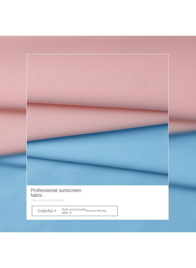 سمر ملابس حماية من شمس الصيف معطف يوجا رياضي قصير للنساء مع قلنسوة UPF50+ وحماية من الأشعة فوق البنفسجية ملابس واقية من الشمس للجلد في الهواء الطلق - Image 3