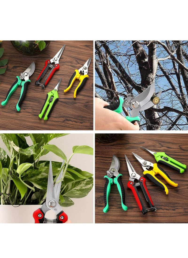 Garden Pruning Shears，Handheld Scissors Set with Gardening Gloves,Heavy Duty Garden Bypass Pruning Shears,Tree Trimmers Secateurs