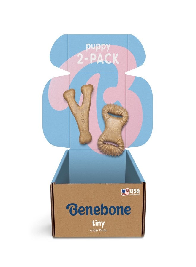 Benebone Puppy 2-Pack Dental Chew/Wishbone Chicken Tiny - Image 1