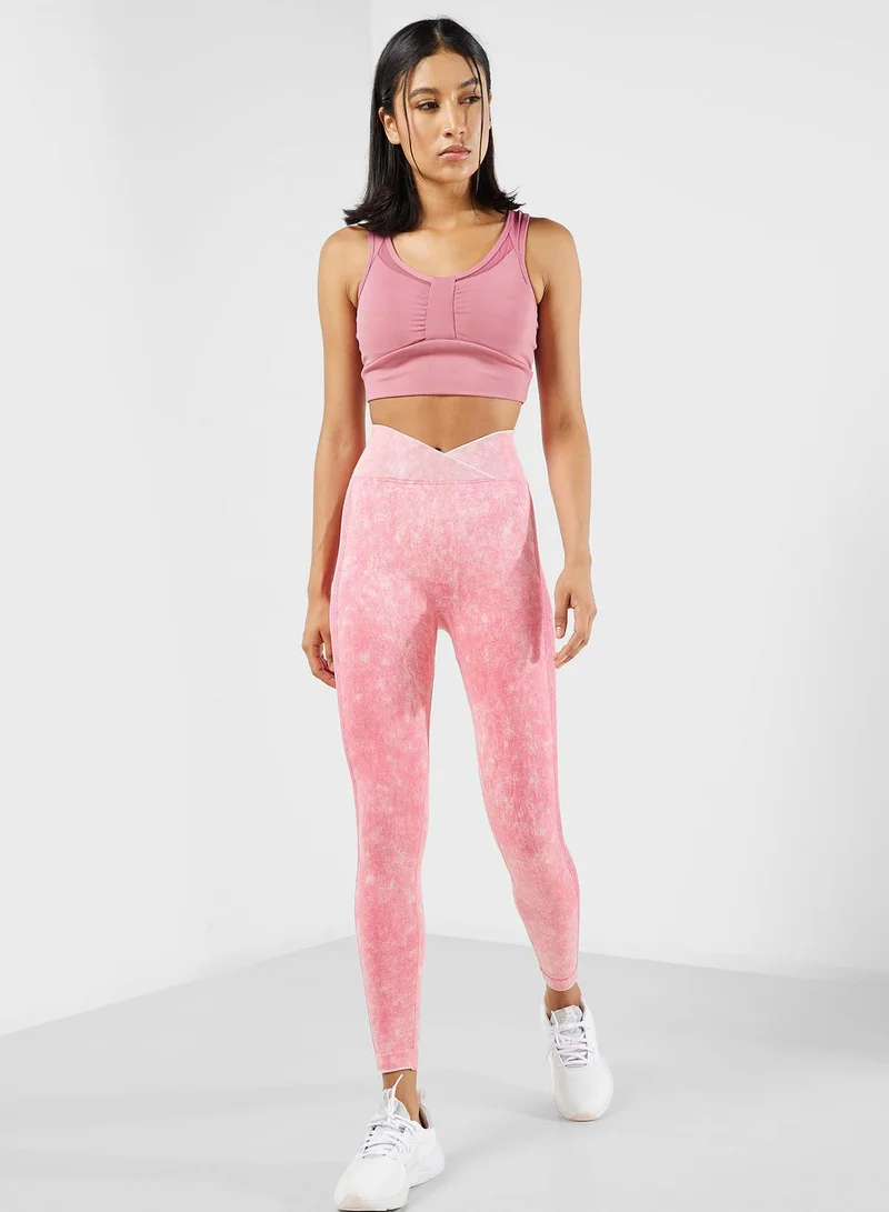 فورورد Tie Dye Print V Waist Leggings
