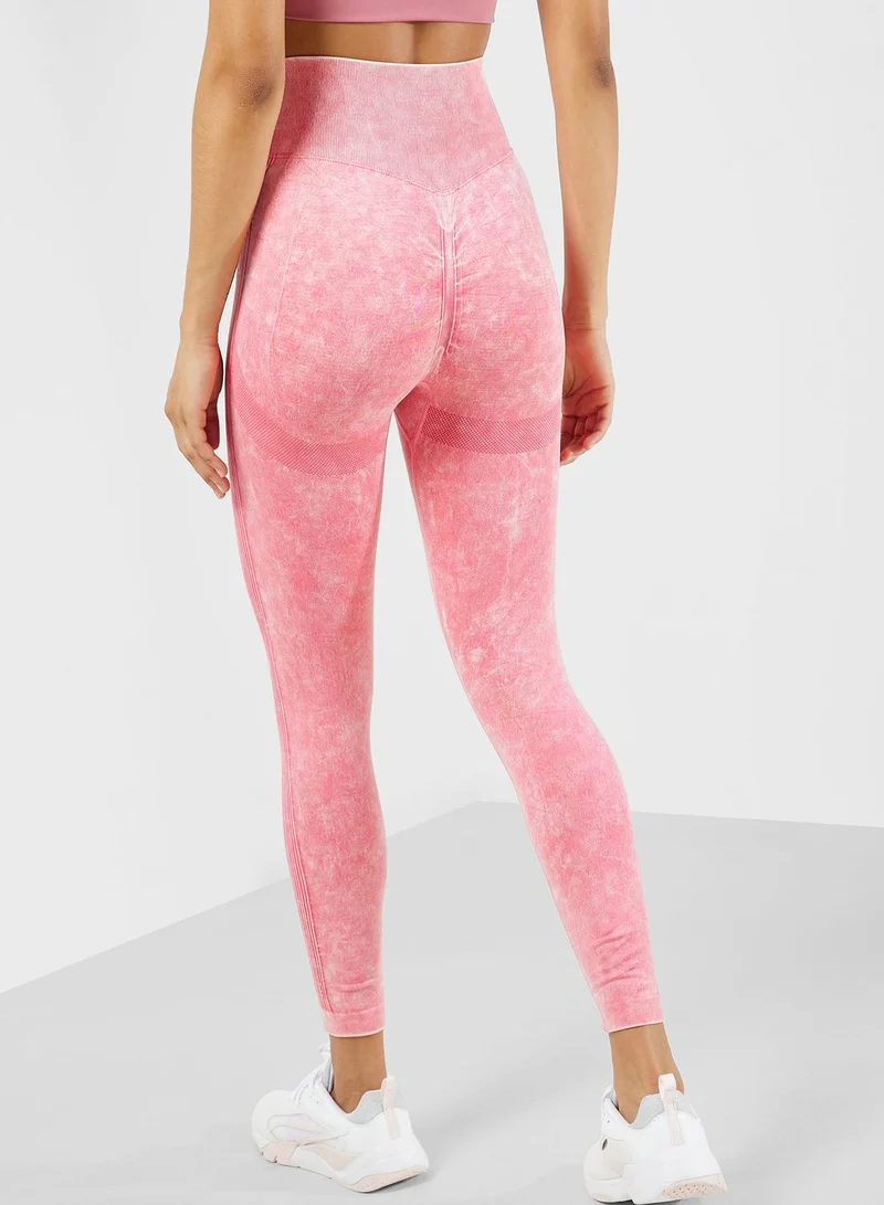 فورورد Tie Dye Print V Waist Leggings