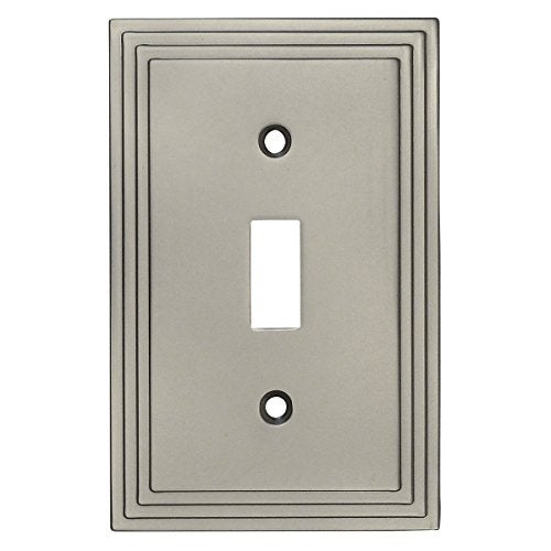Cosmas 25053-SN Satin Nickel Single Toggle Switch Plate Switchplate Cover - Image 1