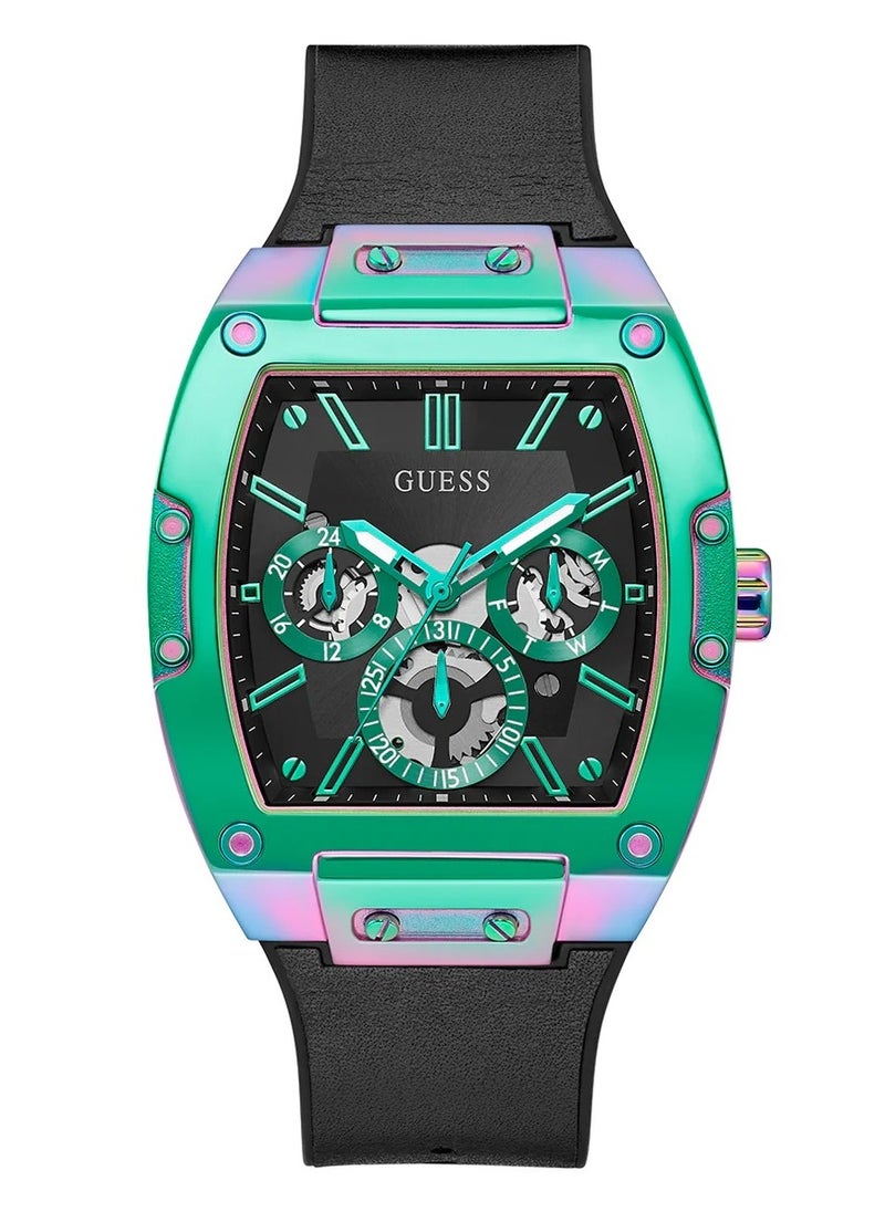 GUESS ساعة يد رجالية أنالوج على شكل برميل من الفولاذ المقاوم للصدأ GW0202G5 - 43 مم  - Image 2