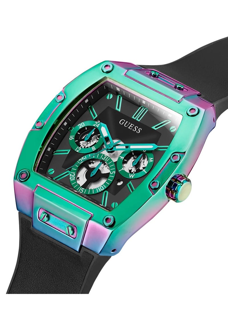 GUESS ساعة يد رجالية أنالوج على شكل برميل من الفولاذ المقاوم للصدأ GW0202G5 - 43 مم  - Image 3
