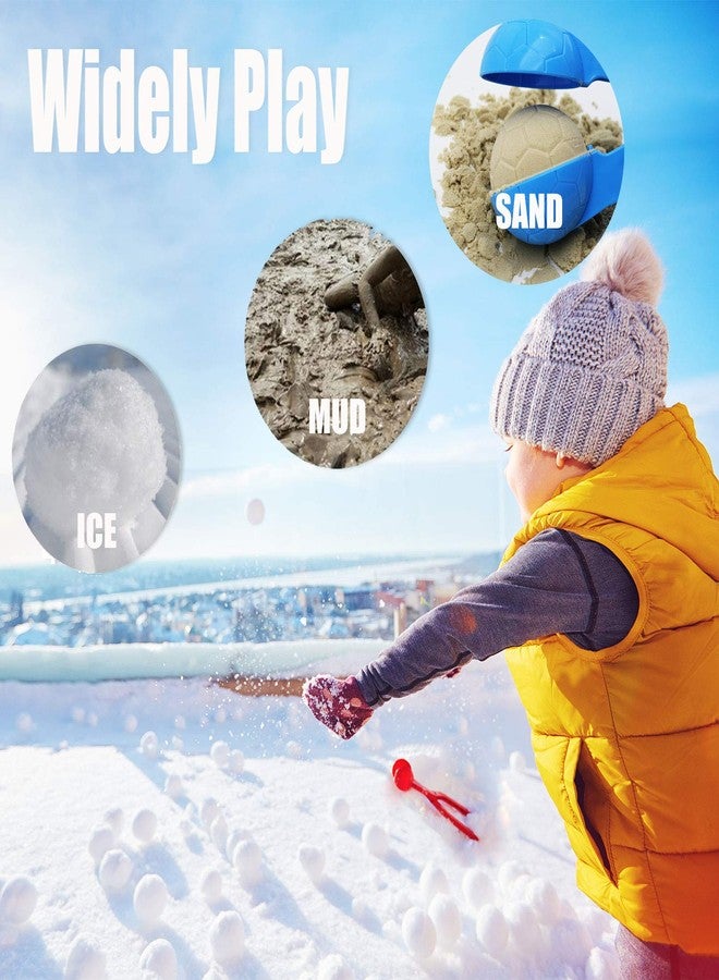 SupMLC Snow Toys, Snowball Maker 4 Pack Snow Ball Shaper Molds Toys for Kids Snow Ball Fights Tool Kids Winter Toys Snow Ball Clip Snow Games for Outdoor - Image 4