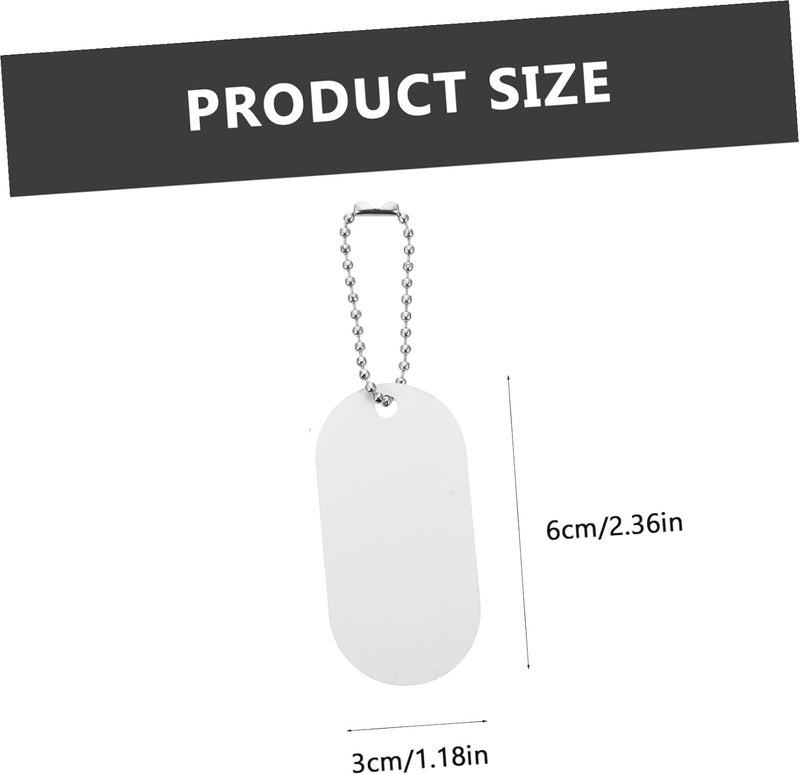Toyvian 20 Pcs Dog Id Tags Double-Sided Heat Transfer Aluminium Pet Address Hanging Tags for Collars Small Rounded Square Pendant for Dogs - Image 2