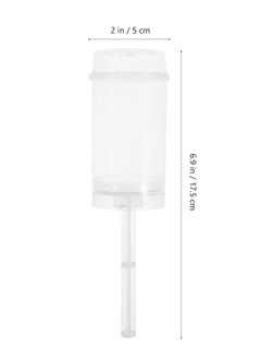Excefore 30pcs Push Up Cake Shooter Round Shape Clear Cake Holders Push Pops Plastic Containers with Lids for Ice Cream Dessert Baking Molding(Plastic-Clear)  - Image 3