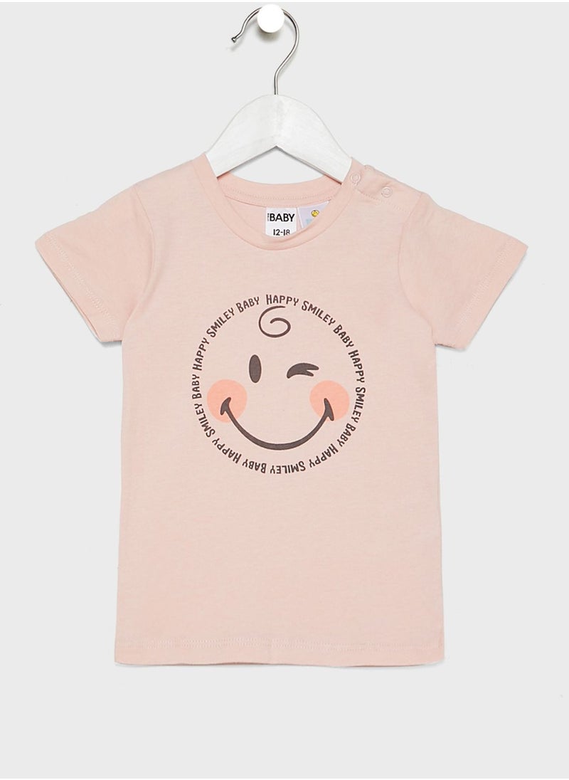 Cotton On - Infant Smiley T-Shirt - Image 1
