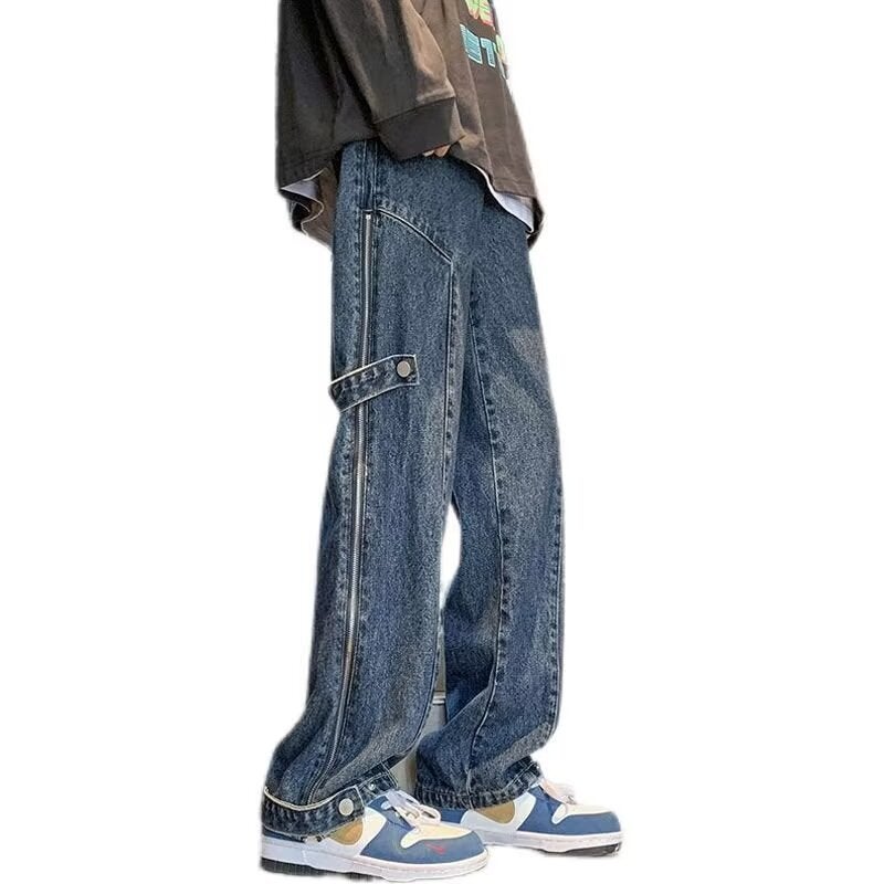 Unisex Classic Denim Jeans Loose Fit Daily Outdoor Wear - Image 1