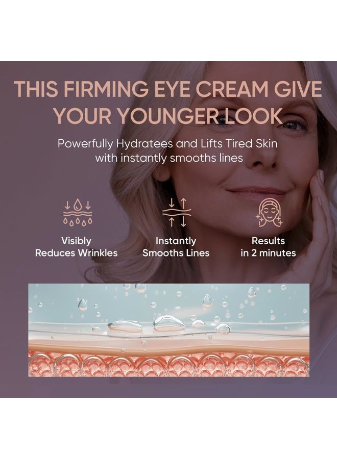 Wealthskin Rapid Rewind Wrinkle Reduction, Eye Cream for Dark Circles and Puffiness, eye cream anti aging, Anti-aging Rapid Reduction Eye Cream, Dark Circles Under Eye Treatment for Women 0.5 FL.OZ (15 mL Big) - Image 3