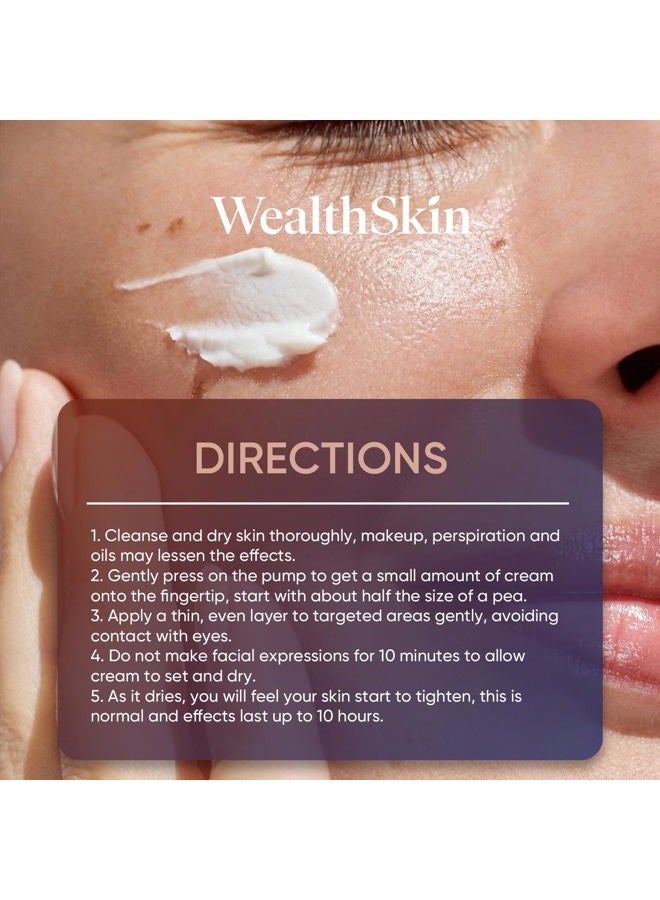 Wealthskin Rapid Rewind Wrinkle Reduction, Eye Cream for Dark Circles and Puffiness, eye cream anti aging, Anti-aging Rapid Reduction Eye Cream, Dark Circles Under Eye Treatment for Women 0.5 FL.OZ (15 mL Big) - Image 5