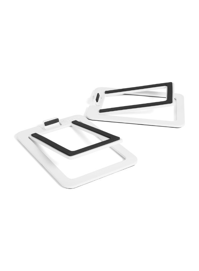 Kanto Audio S2W Angled Desktop Speaker Stands for Small Speakers-White, Pair - Image 1