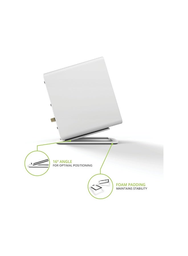 Kanto Audio S2W Angled Desktop Speaker Stands for Small Speakers-White, Pair - Image 3