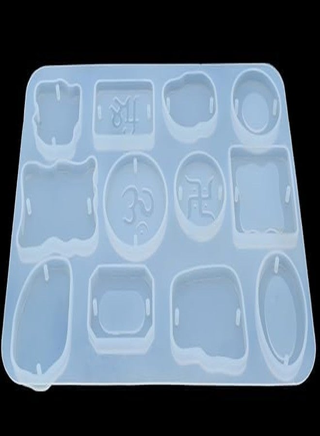 Eoast? Rakhi Mould Resin Art Silicone Casting Epoxy Silicon Mould for DIY Rakhi Bracelet Jewellery Design (12 Cavity All in 1)