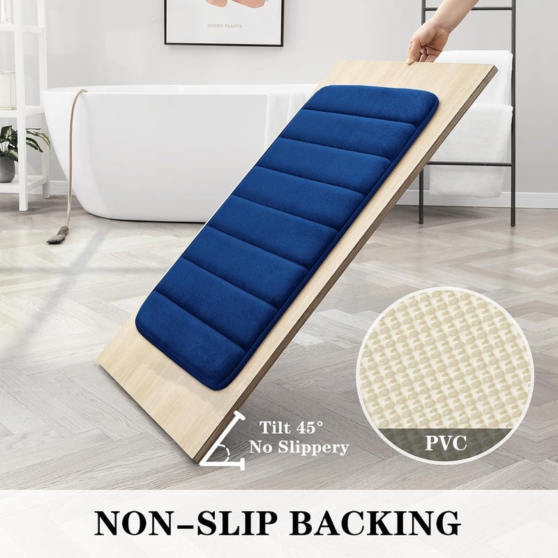 BYSURE مجموعة من 3 قطع من سجاد الحمام المصنوع من رغوة الذاكرة من ، مقاومة للانزلاق، قابلة للامتصاص العالي، ناعمة وقابلة للغسيل في الغسالة - Image 4