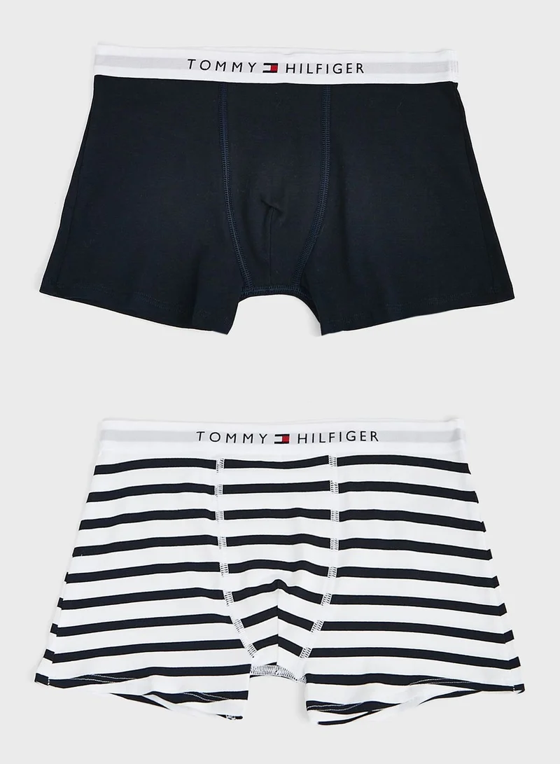 TOMMY HILFIGER 2 Pack Striped Trunks