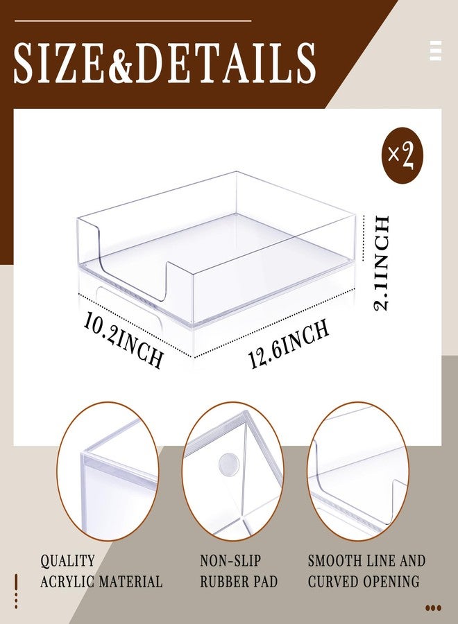 Lincia صينية رسائل أكريليك قابلة للتكديس من لينسيا، مقاس 12.6 × 10.2 × 2.1 بوصة، منظم مكتب أكريليك شفاف، ملحقات مكتبية للمكتب والمنزل والمكتبة - Image 3