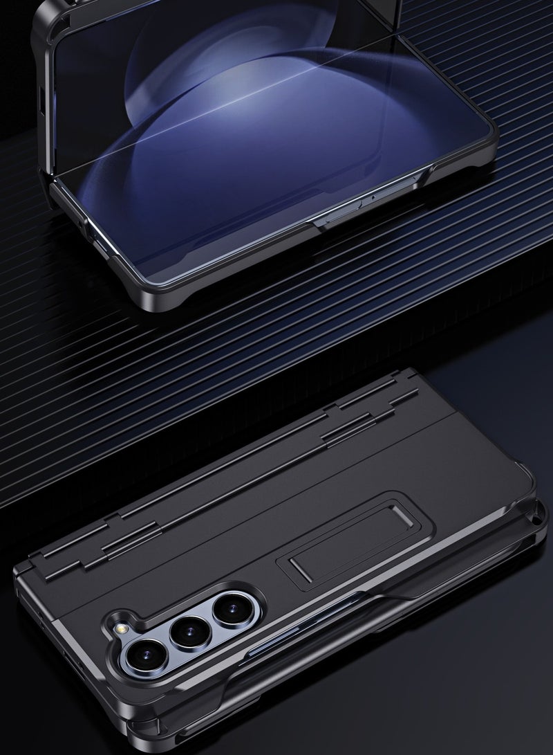 general for Samsung Galaxy Z Fold 3 Case with S Pen Holder  Stylus,【Reinforced Corners】 One-Piece Phone Case with Kickstand Hinge Protection Screen Protector Shockproof Cover for Z Fold 3 - Image 4
