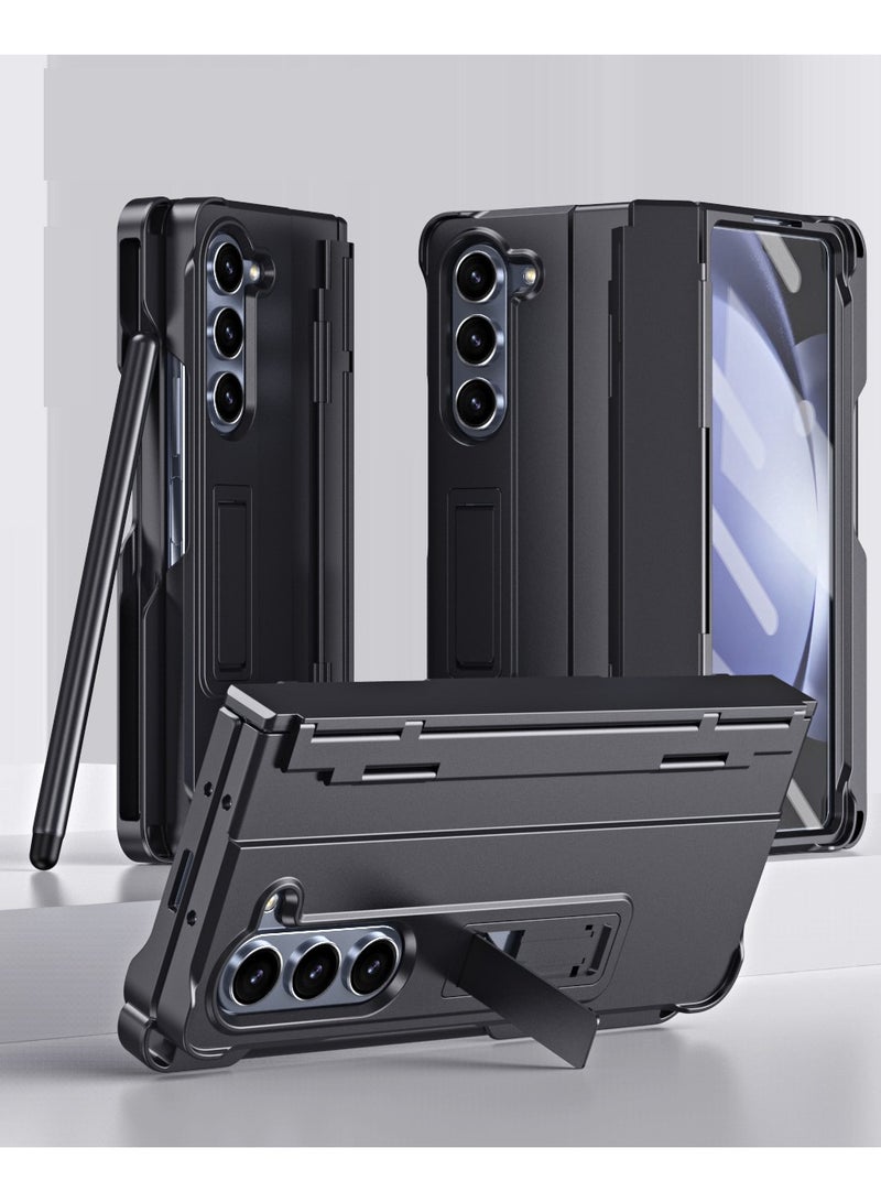 general for Samsung Galaxy Z Fold 3 Case with S Pen Holder  Stylus,【Reinforced Corners】 One-Piece Phone Case with Kickstand Hinge Protection Screen Protector Shockproof Cover for Z Fold 3 - Image 1
