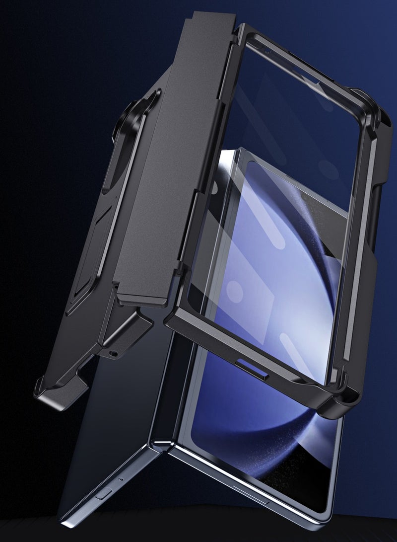 general for Samsung Galaxy Z Fold 3 Case with S Pen Holder  Stylus,【Reinforced Corners】 One-Piece Phone Case with Kickstand Hinge Protection Screen Protector Shockproof Cover for Z Fold 3 - Image 2