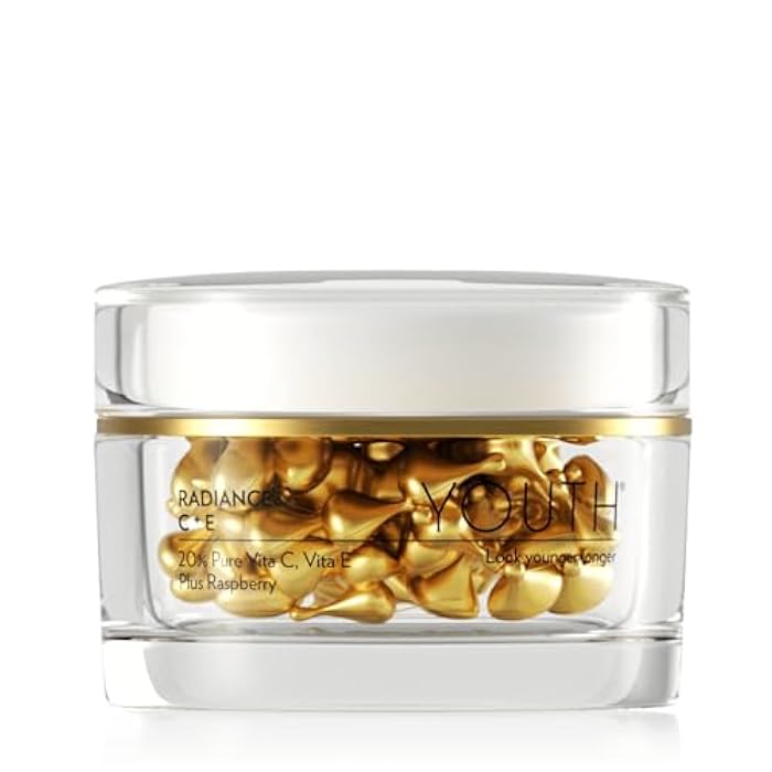 Shaklee - YOUTH - Radiance C+E Capsules - High-Potency Vitamin C + E, Raspberry Extract - Enhances Glow, Evens Tone, Reduces Wrinkles - 60-Day Supply - Image 1