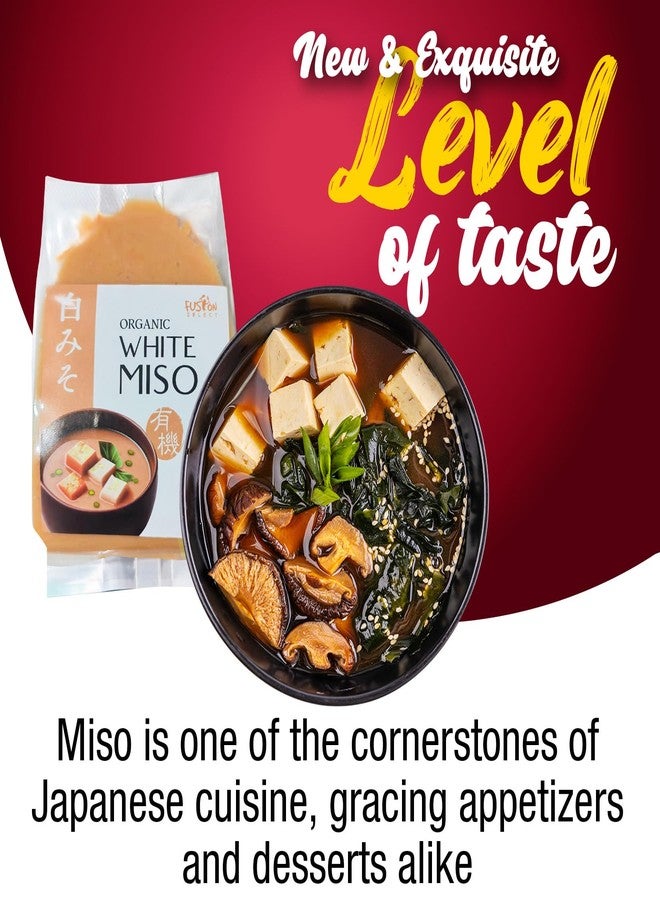 Fusion Select Organic White Miso Paste - Made of Fermented Soy Bean & Rice - Savory Japanese Seasoning For Cooking Soup Base, Broth, Stew, Salad Dressing, Sauce, Marinade, Ramen - 15 Servings, 300g - Image 5