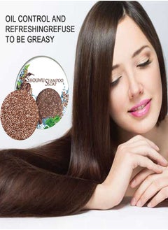 Joyeworld He shou wu shampoo soap nourishing hair root essential oil black shine botanical essence soap  - Image 1