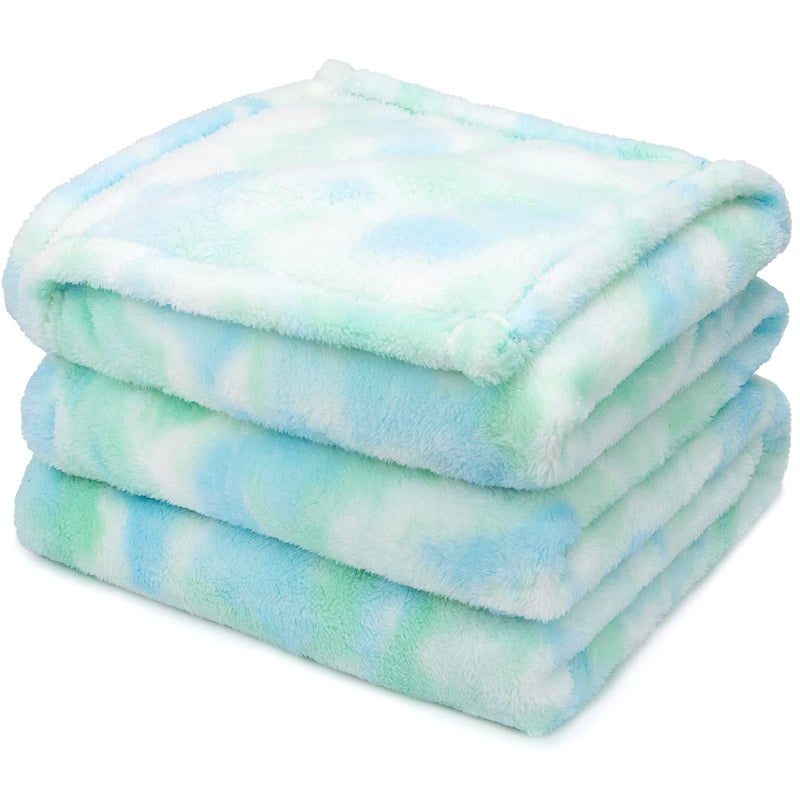 Fleece Blanket Green Throw Blanket  300GSM Throw Blanket for Couch Soft Fuzzy Plush Cozy Blankets Spring Home Decor