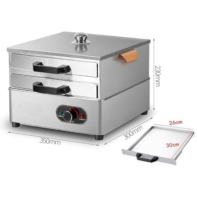 جهاز طهي الأرز الصيني المفتوح من الأعلى، مقبض مضاد للحروق، صينية قابلة للإزالة، قوة قابلة للتعديل، جهاز واحد متعدد الاستخدامات للمطبخ المنزلي، فضي - Image 4