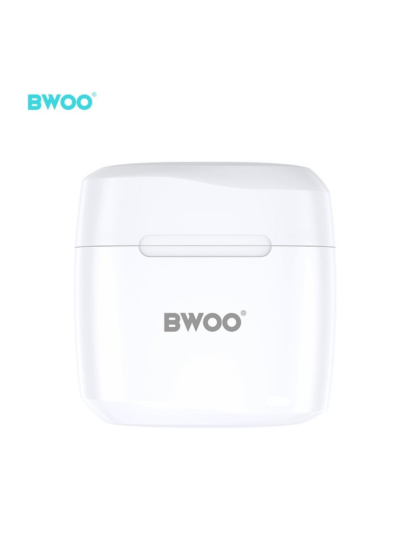 BWOO True Stereo Wireless Earphone White - Image 2