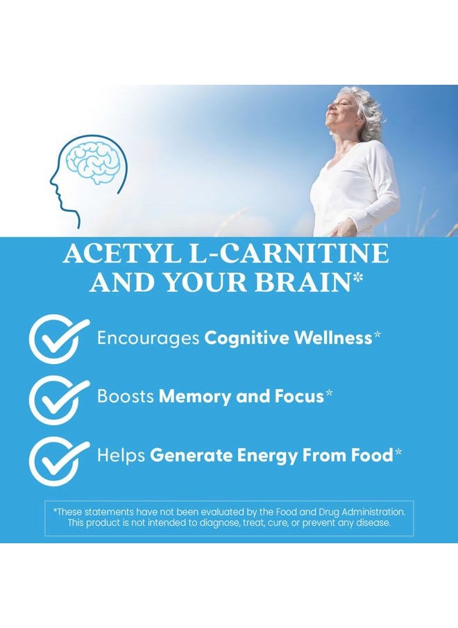 Doctor's BEST Doctors Best Acetyl-L-Carnitine, Supports Mental Focus & Alertness, Non-GMO, Gluten Free, Soy Free, Vegan 60 Veggie Caps  - Image 4