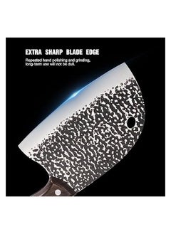 erorex Meat Cleaver Knife 6.2 inches, Ultra Sharp Lightweight Vegetable Kitchen Knife, Full-tang Chopping Knife Serbian Chefs Knife  - Image 3