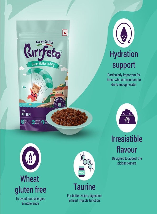 Purrfeto Kitten Wet Cat Food | Ocean Platter in Jelly |80 GMS (Pack of 6)| Gluten Free | Supports Hydration | Highly Palatable | Shelf Life 24 Months - Image 3