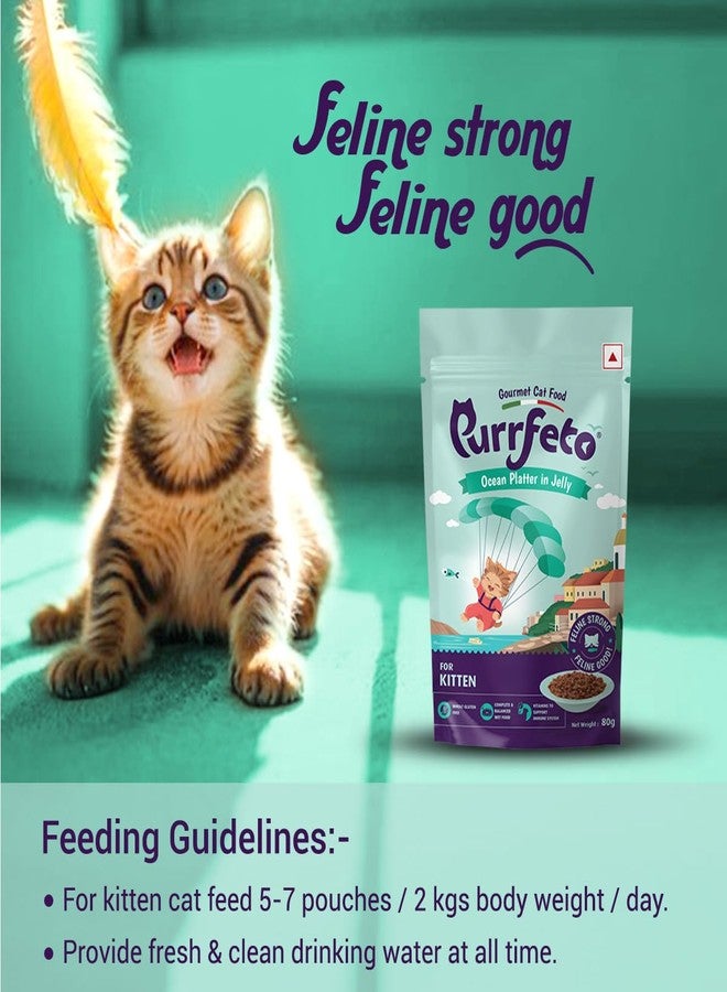 Purrfeto Kitten Wet Cat Food | Ocean Platter in Jelly |80 GMS (Pack of 6)| Gluten Free | Supports Hydration | Highly Palatable | Shelf Life 24 Months - Image 4