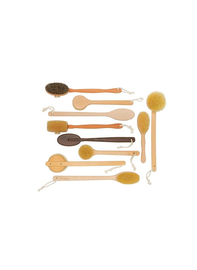 REDECKER 100% German Made Bath Brush With Removable Extralong Oiled Beechwood Handle Stiff Tampico Fiber Bristles Exfoliate Skin 1914 Inches  - Image 2