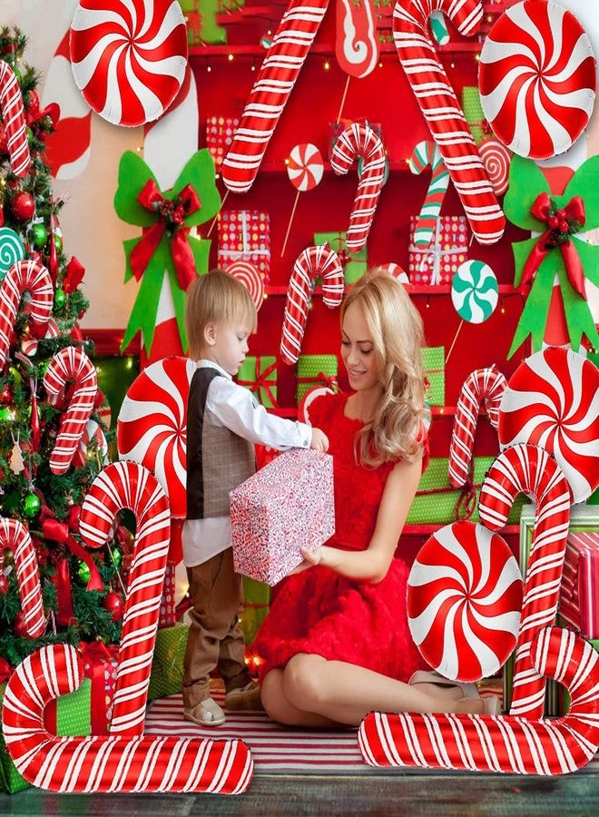 YUJUN 23Pcs Christmas Candy Cane Foil Balloons for Xmas Photo Backdrop Candies Theme New Year Christmas Decoration Party Supplies - Image 5