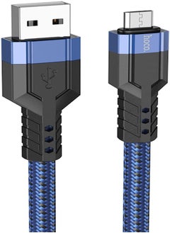 Hoco U110 - Charging And Data Transmittion Cable (2.4A - 1.2M), USB-A To Micro-USB Plug, Compatible With Samsung Huawei Xiaomi Oppo - Blue
