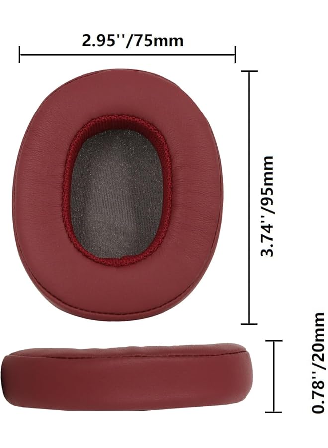 erorex Hesh 3 Ear Pad Replacement Cushions Protein Leather Ear Cups Compatible With Skullcandy Crusher Wireless Crusher Anc Evo Hesh Anc Evo Hesh 3 Wireless Headphones Claret Red - Image 5