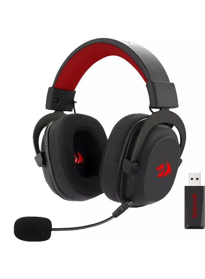 ريدراجون H510 PRO Zeus PRO RGB Gaming Headset , Wireless , Bluetooth , Wired, 7.1 Surround Sound, Low Latency 2.4GHz Wireless, 53mm Drivers, Noise Canceling Mic, Multi Platform Support - Image 1