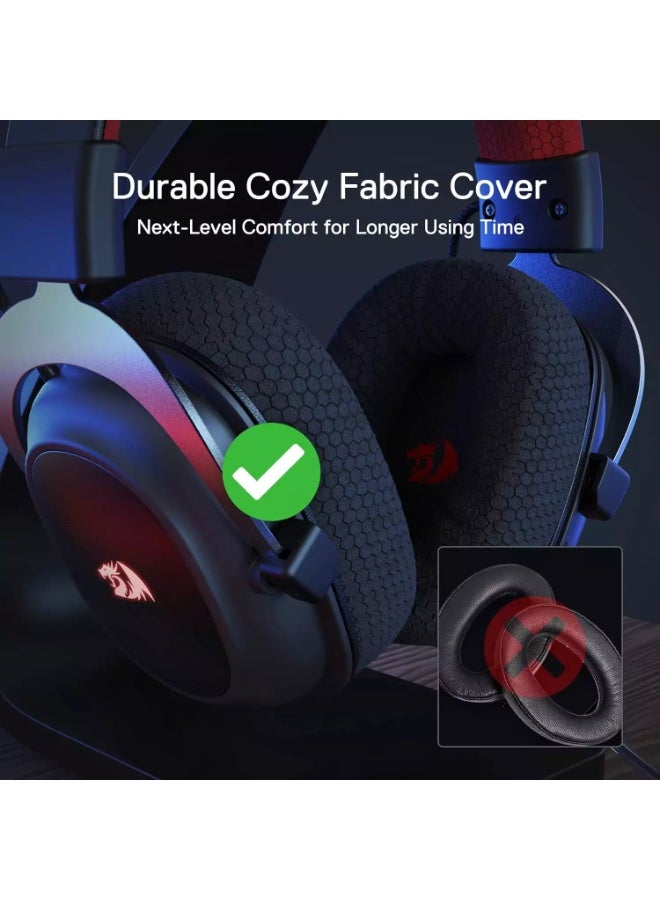 ريدراجون H510 PRO Zeus PRO RGB Gaming Headset , Wireless , Bluetooth , Wired, 7.1 Surround Sound, Low Latency 2.4GHz Wireless, 53mm Drivers, Noise Canceling Mic, Multi Platform Support - Image 3