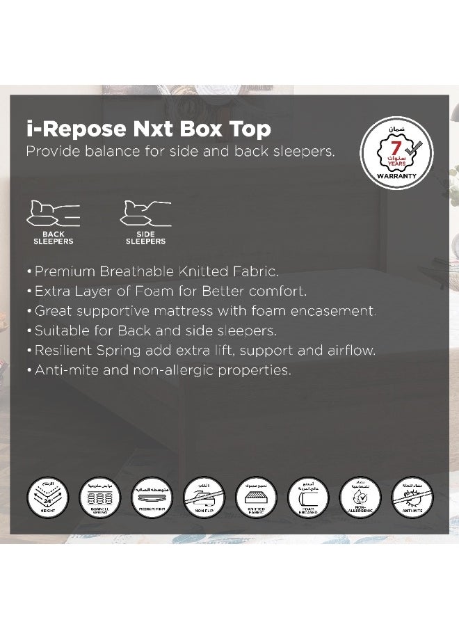 Home Box iRepose Nxt Box Top King Bonnell Spring Mattress 200 x 24 x 180 cm  - Image 5